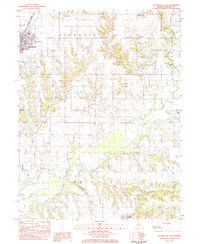 1983 Map of Roodhouse, IL, 1984 Print