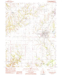 Download a high-resolution, GPS-compatible USGS topo map for Roodhouse West, IL (1984 edition)