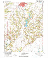 Download a high-resolution, GPS-compatible USGS topo map for Rushville South, IL (1981 edition)