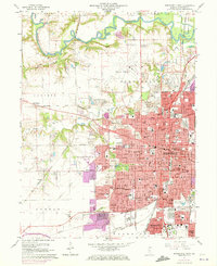Download a high-resolution, GPS-compatible USGS topo map for Springfield West, IL (1973 edition)