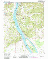 Download a high-resolution, GPS-compatible USGS topo map for Thebes, IL (1990 edition)