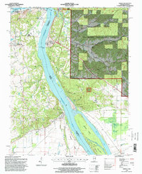 preview thumbnail of historical topo map of Thebes, IL in 1996
