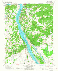 preview thumbnail of historical topo map of Thebes, IL in 1966