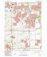 Download a high-resolution, GPS-compatible USGS topo map for Tinley Park, IL (1993 edition)