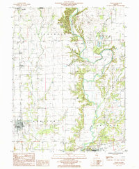 preview thumbnail of historical topo map of Toledo, Cumberland County, IL in 1984