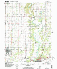 preview thumbnail of historical topo map of Toledo, Cumberland County, IL in 1998