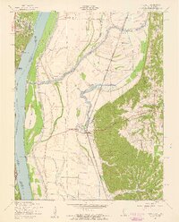 1954 Map of Valmeyer, 1959 Print