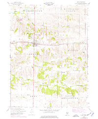 historical topo map of Viola, IL in 1953