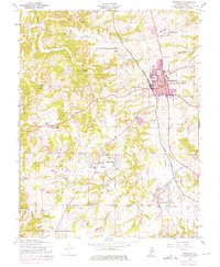 1954 Map of Waterloo, IL, 1975 Print