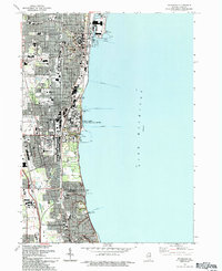 preview thumbnail of historical topo map of Waukegan, IL in 1993