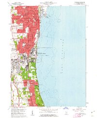 1960 Map of Waukegan, IL, 1962 Print