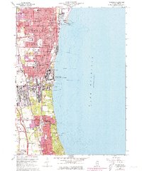 Download a high-resolution, GPS-compatible USGS topo map for Waukegan, IL (1973 edition)