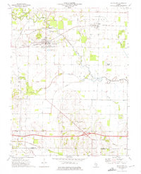 1973 Map of Wayne City, IL, 1975 Print