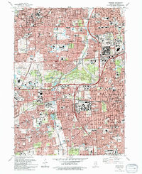 preview thumbnail of historical topo map of Wheaton, IL in 1993