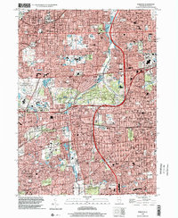 preview thumbnail of historical topo map of Wheaton, IL in 1998