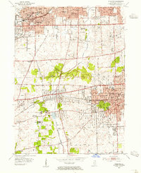preview thumbnail of historical topo map of Wheaton, IL in 1954