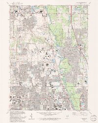 preview thumbnail of historical topo map of Wheeling, IL in 1993