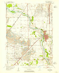 1954 Map of Wilmington, IL, 1955 Print