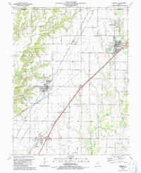 Download a high-resolution, GPS-compatible USGS topo map for Worden, IL (1991 edition)