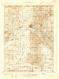 preview thumbnail of historical topo map of Harvard, IL in 1932