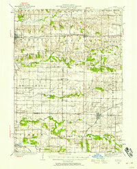 1923 Map of Aledo, IL, 1958 Print