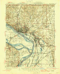 1934 Map of Alton, 1946 Print