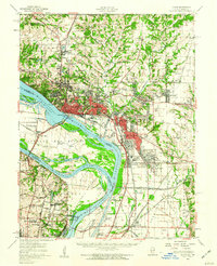 preview thumbnail of historical topo map of Alton, IL in 1955