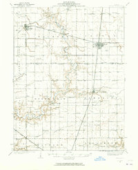 1935 Map of Arcola, 1965 Print