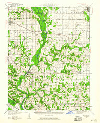 1942 Map of Baldwin, IL, 1960 Print