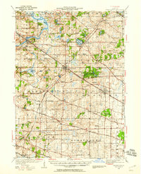 1935 Map of Barrington, 1958 Print
