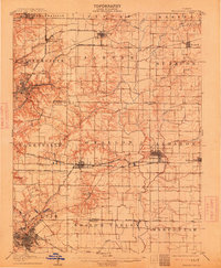 1907 Map of Belleville, 1913 Print