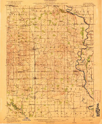 preview thumbnail of historical topo map of Crawford County, IL in 1917