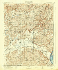 1917 Map of Brownfield, 1937 Print