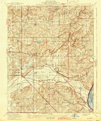 1917 Map of Brownfield, 1943 Print