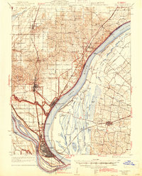 1933 Map of Cairo, 1944 Print