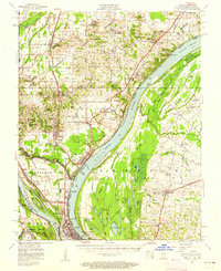 preview thumbnail of historical topo map of Cairo, IL in 1953