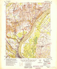 preview thumbnail of historical topo map of Cairo, IL in 1955