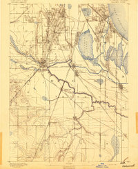 historical topo map of Cook County, IL in 1892