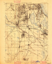 preview thumbnail of historical topo map of Cook County, IL in 1901