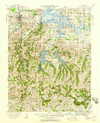 1941 Map of Carbondale, IL, 1958 Print