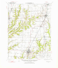 1931 Map of Carlinville, IL, 1976 Print