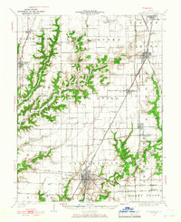 1931 Map of Carlinville, IL, 1966 Print