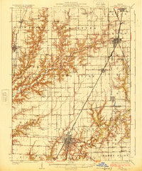 preview thumbnail of historical topo map of Carlinville, IL in 1925