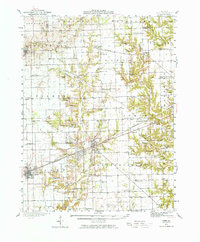 preview thumbnail of historical topo map of Casey, IL in 1942