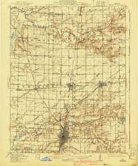 1914 Map of Centralia, 1940 Print
