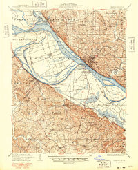 1915 Map of Chester, IL, 1948 Print