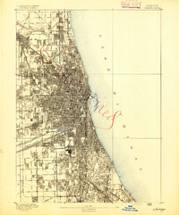 preview thumbnail of historical topo map of Chicago, IL in 1891