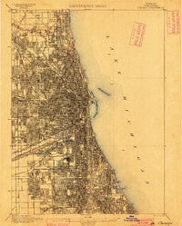 preview thumbnail of historical topo map of Chicago, IL in 1900