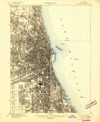 1901 Map of Chicago, 1904 Print