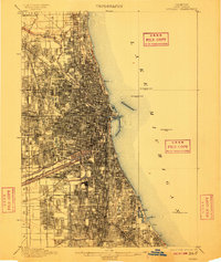 1901 Map of Chicago, 1909 Print
